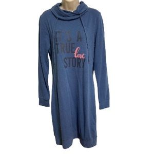 ITS A TRUE LOVE STORY Dress Tunic with Pull Tie Neck NWT Women’s Large